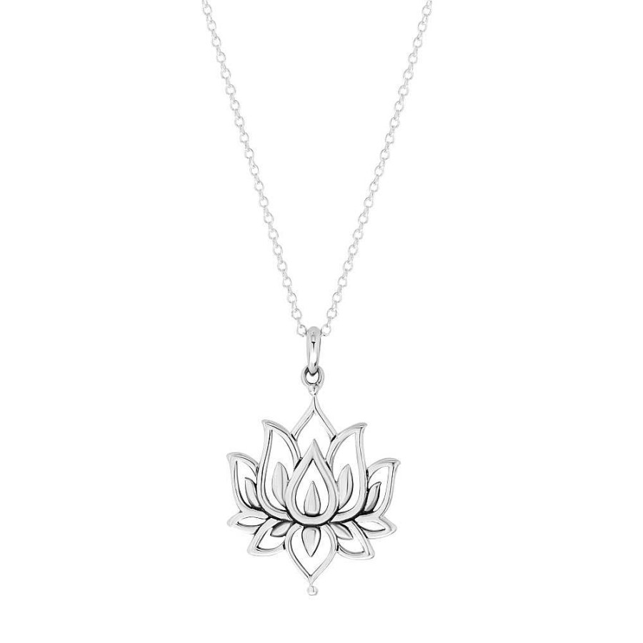 Kettingen My Unique Style | White Lotus Necklace - 925 Zilver