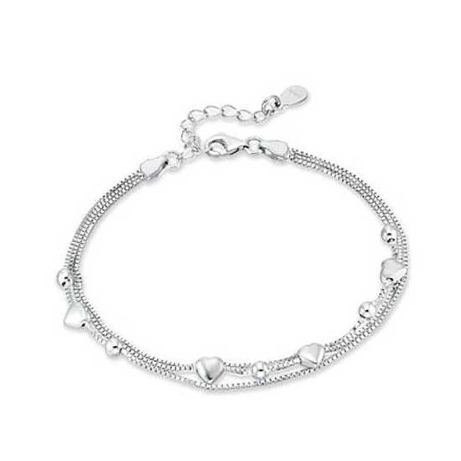 Armbanden My Unique Style | Armbandje Silver Hearts - 925 Zilver