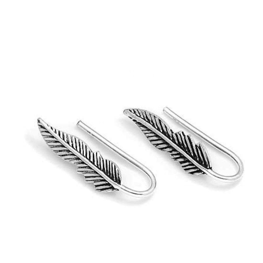 Oorbellen My Unique Style | Little Feather Earclimbers - 925 Zilver