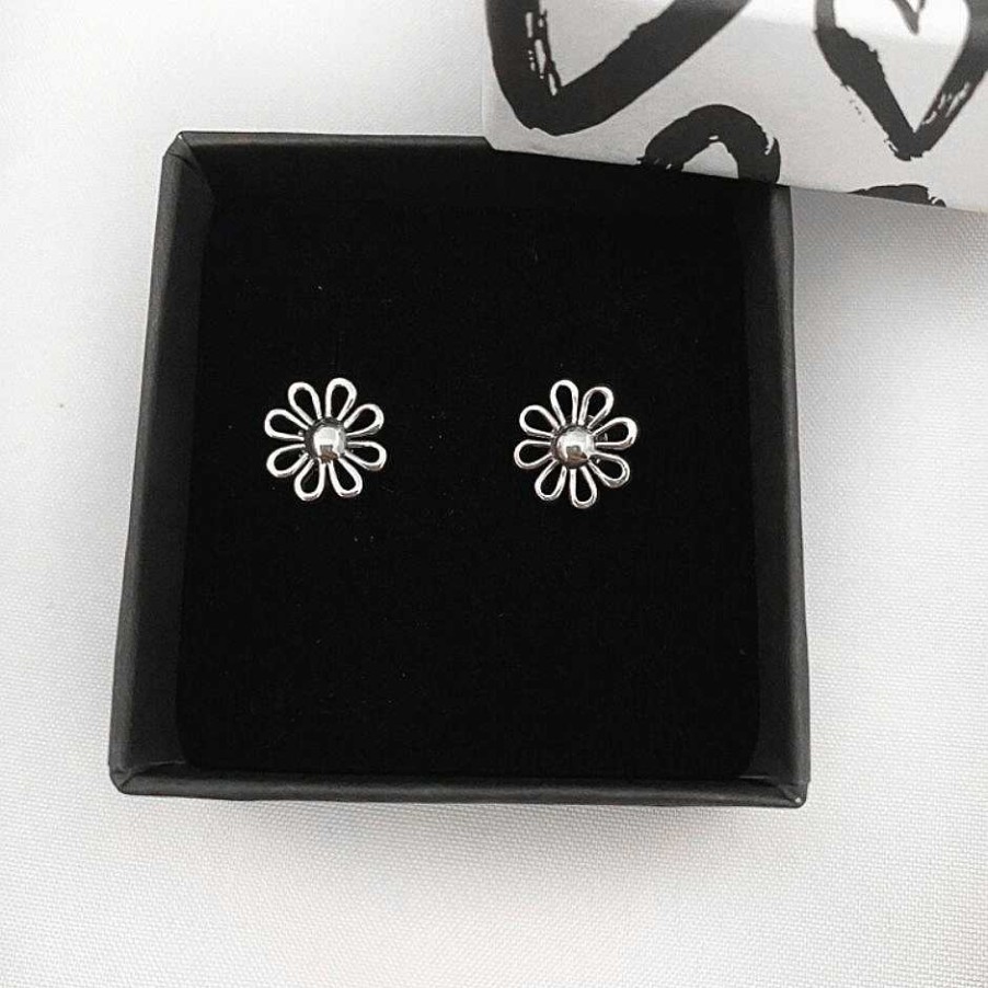 Oorbellen My Unique Style | Oorknopjes Daisy Flower - 925 Zilver