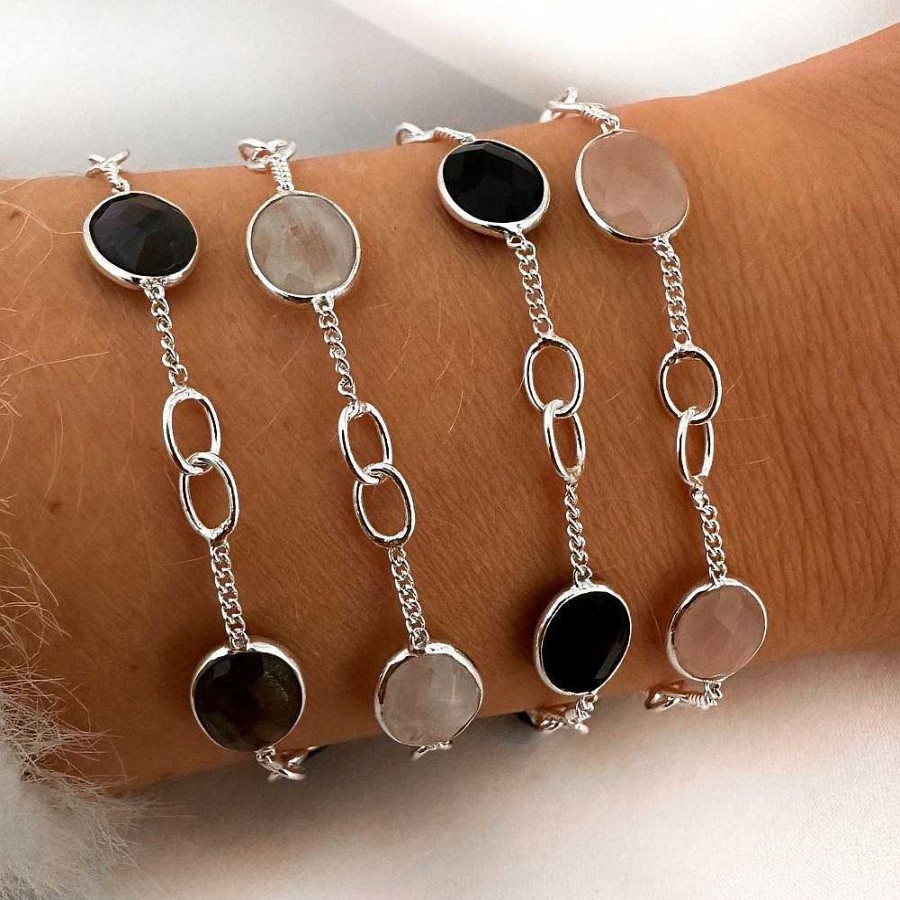 Armbanden My Unique Style | Armbandje Black Onyx Ziya - 925 Zilver