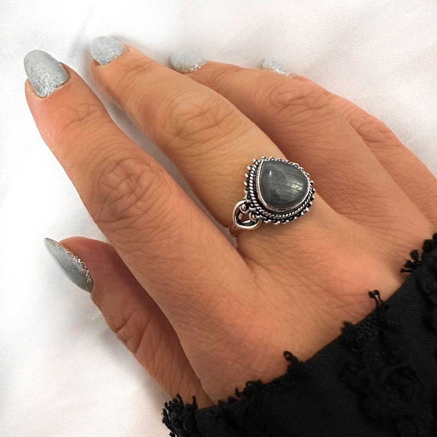 Ringen My Unique Style | Lunar Ring Labradoriet - 925 Zilver