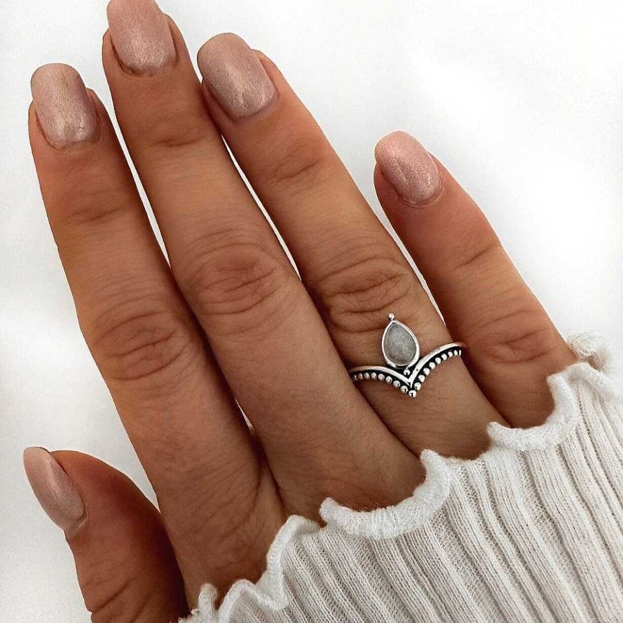 Ringen My Unique Style | Moonstone Ring Kaida - 925 Zilver