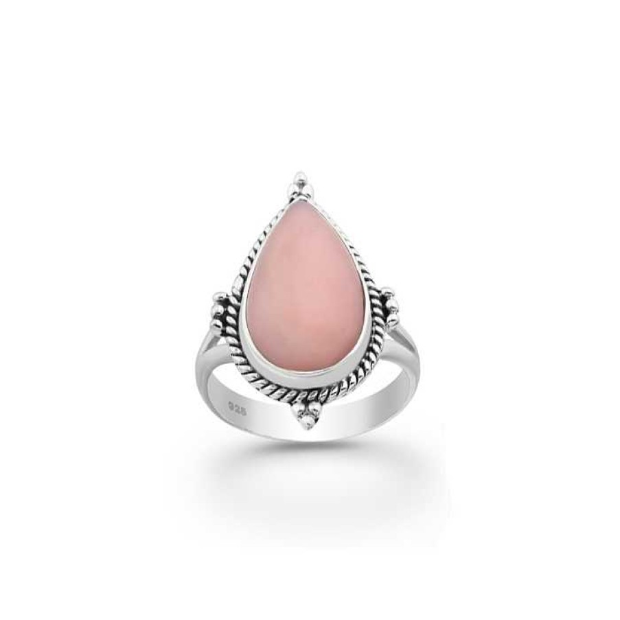 Ringen My Unique Style | Pink Drop Opal Ring - 925 Zilver