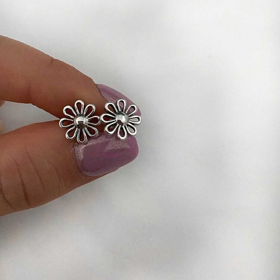 Oorbellen My Unique Style | Oorknopjes Daisy Flower - 925 Zilver