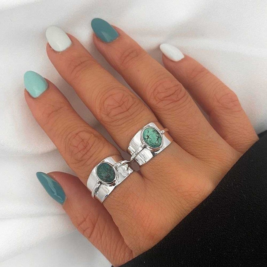 Ringen My Unique Style | Percy Turquoise Ring - 925 Zilver