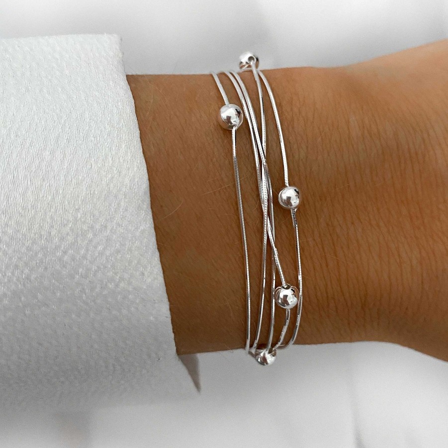 Armbanden My Unique Style | Silver Ball Armband Lua - 925 Zilver