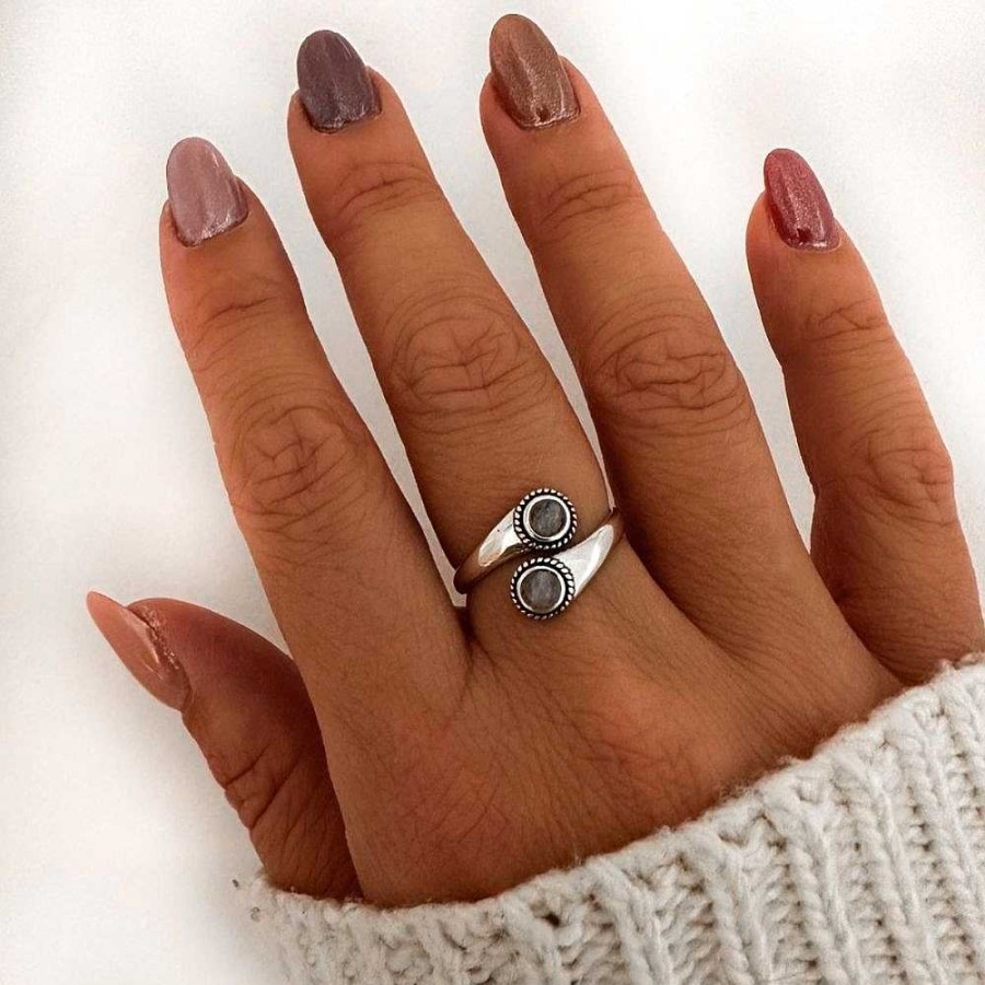 Ringen My Unique Style | Moonstone Ring Zeli - 925 Zilver