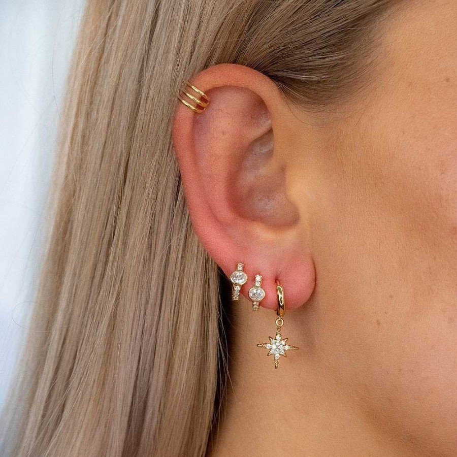 Oorbellen My Unique Style | Triple Earcuff - Goldplated